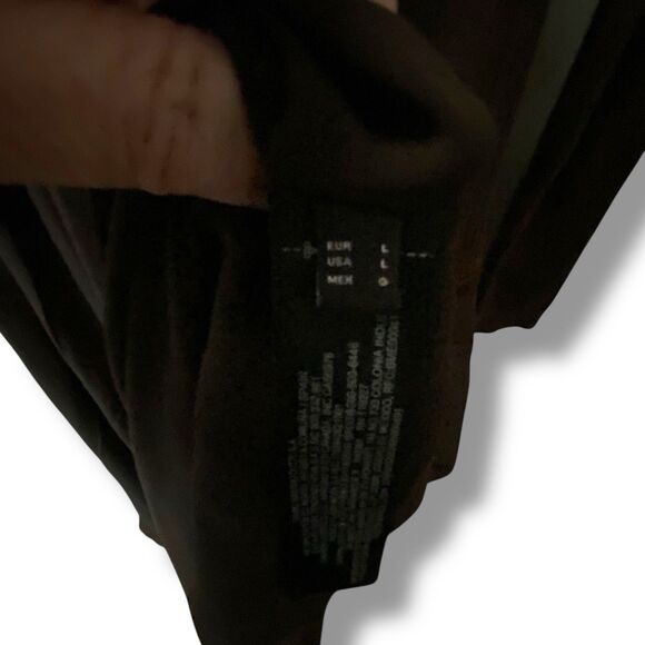 MASSIMO DUTTI Contrast Knit Dress Olive Green Size Large Mock Neck Flowy Bottom - Picture 14 of 16